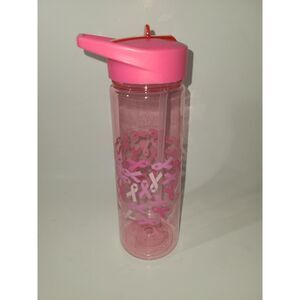 Breast Cancer Awareness Water Bottle (Pink with writing)
